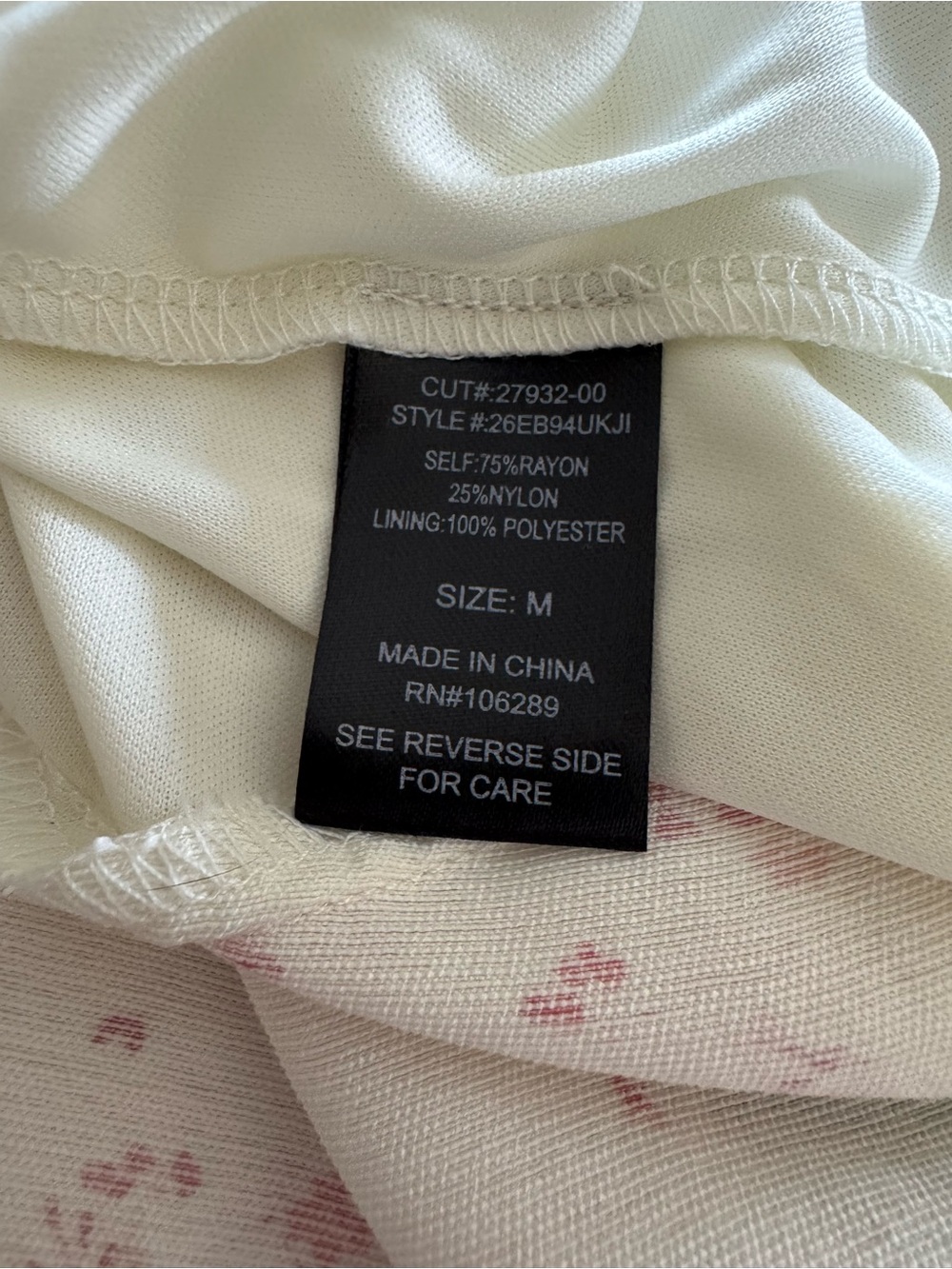 Trixxi Floral Tiered Maxi Dress Cream Pink Lace-Up Front Cottagecore Size M NWT - Picture 12 of 13